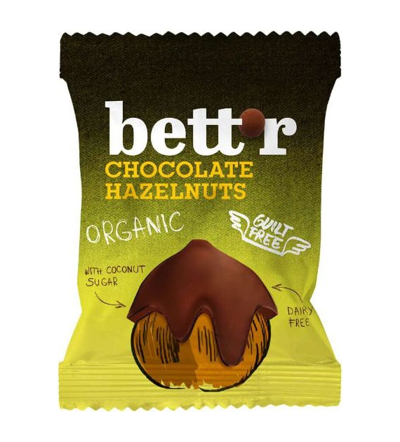 Orzechy laskowe w czekoladzie 40g BETTR BIO
