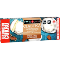 Ciastka kokosowe z karmelem i orzeszkami w polewie bez cukru 128g PURE&GOOD