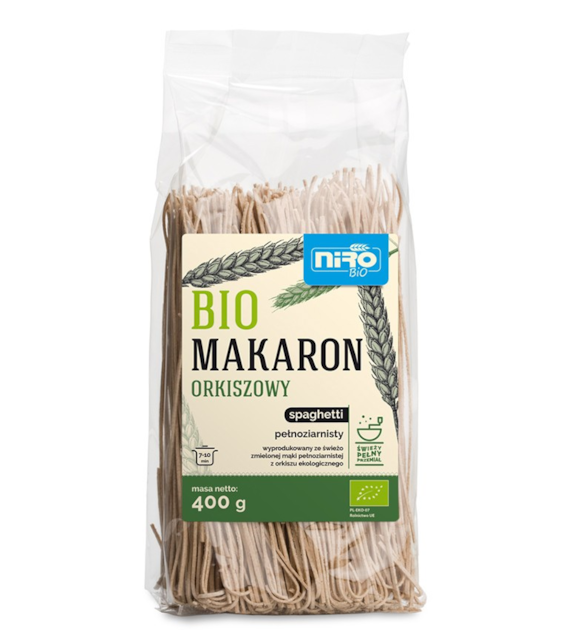 Makaron orkiszowy pełnoziarnisty spaghetti 400g NIRO BIO