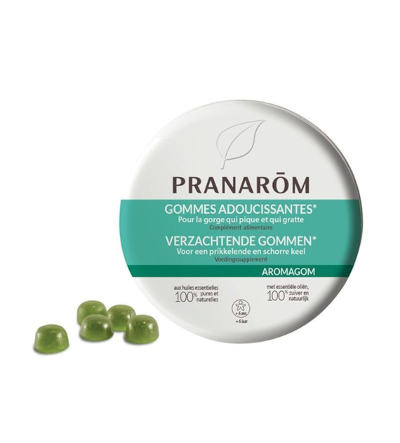 Aromaforce gumy rozpuszczalne Gardło łagodzące eukaliptus + mięta 45g PRANARÔM BIO - suplement diety