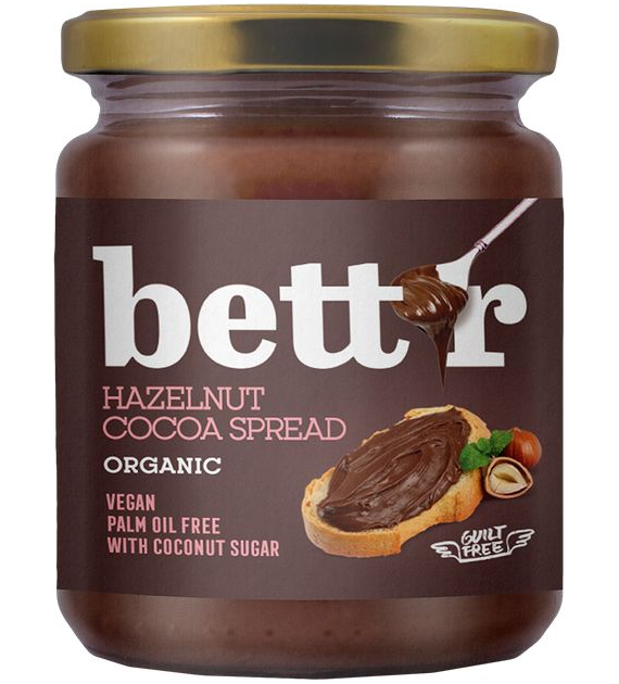 Krem orzechowo kakaowy 250g BETTR BIO