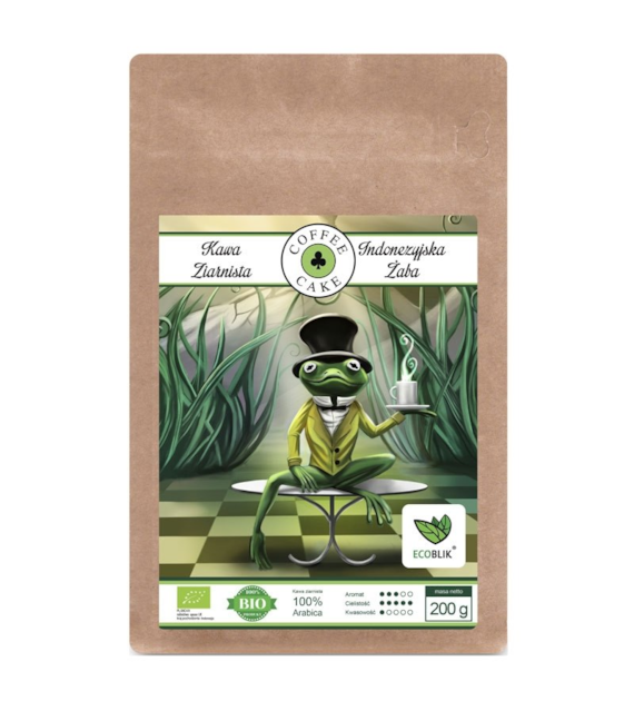 Kawa Indonezyjska Żaba Arabica ziarnista 200g ECOBLIK BIO