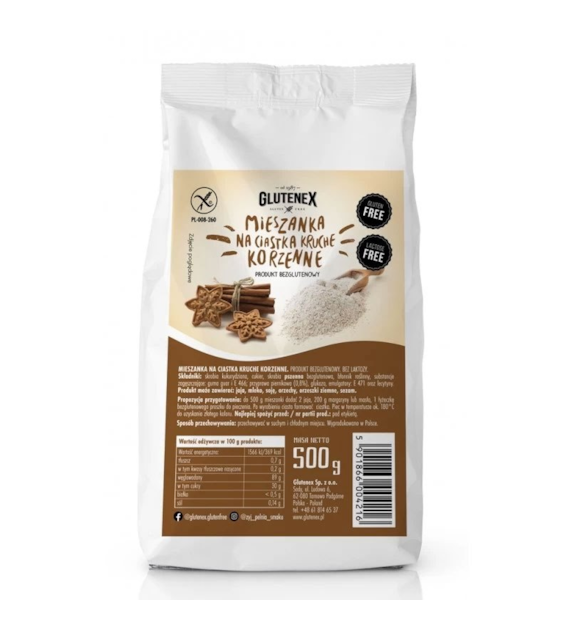 Ciastka korzenne mieszanka na ciasto bezglutenowa 500g GLUTENEX - najlepiej spożyć przed: 03.11.2026