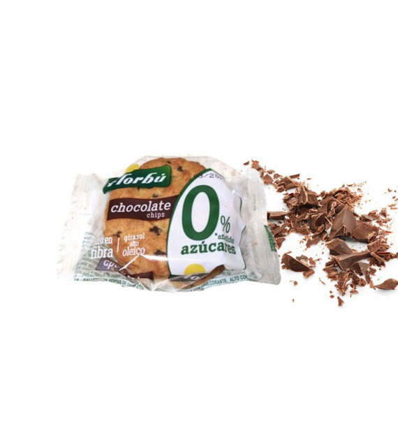 Ciasteczka z czekoladą bez dodatku cukru 45g FLORBU