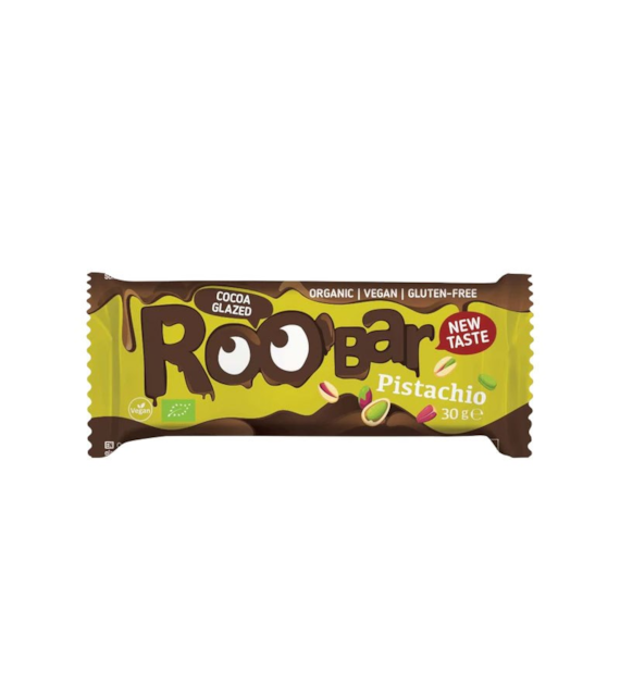 Baton pistacjowy w czekoladzie bezglutenowy 30g ROOBAR BIO