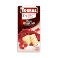 Czekolada biała z jagodami goji bez cukru 75g TORRAS