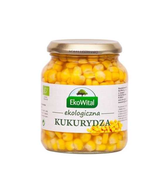 Kukurydza w zalewie słoik 340g EKOWITAL BIO