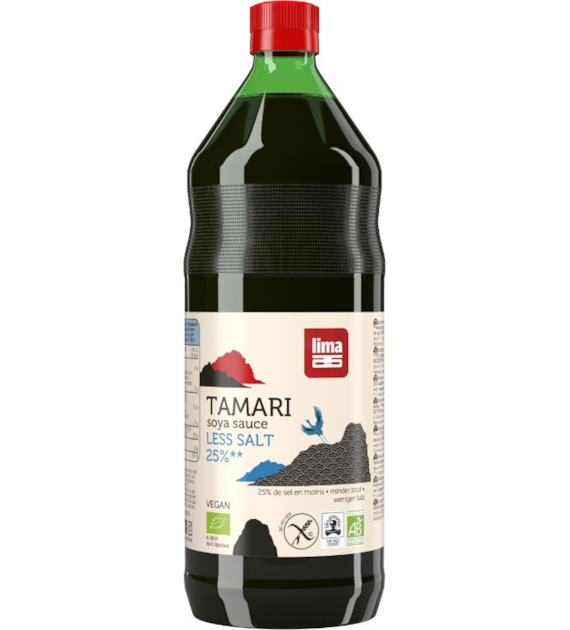 Sos sojowy Tamari o obniżonej zawartości soli 250ml LIMA BIO