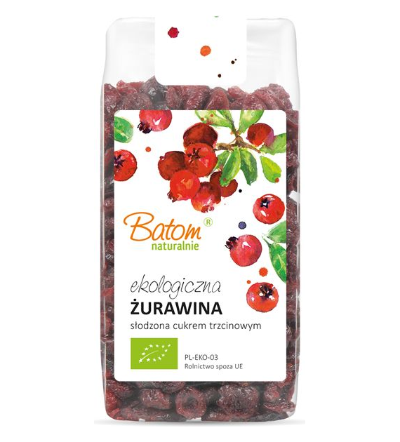 Żurawina słodzona 125g BATOM BIO