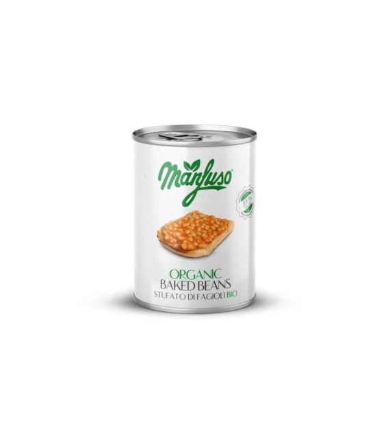 Fasola biała w sosie pomidorowym 400g MANFUSO BIO