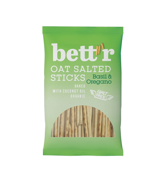 Paluszki owsiane z bazylią i oregano 50g BETTR BIO