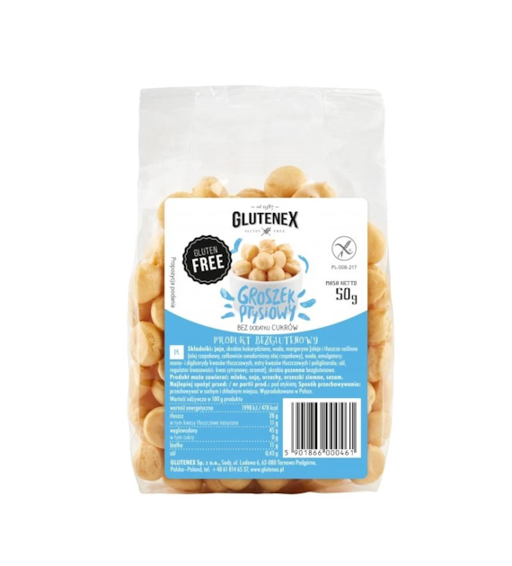 Groszek ptysiowy bezglutenowy bez cukru 50g GLUTENEX