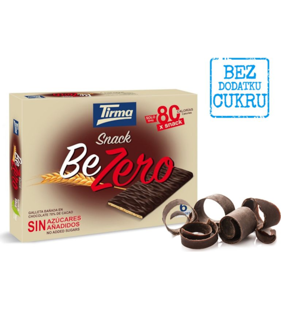 Ciastka w gorzkiej czekoladzie bez cukru 105g TIRMA