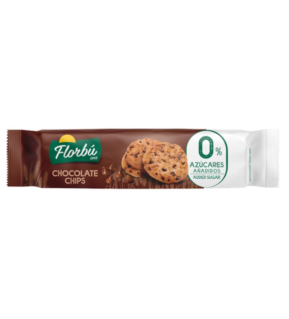 Ciasteczka z kawałkami czekolady bez dodatku cukru 120g FLORBU