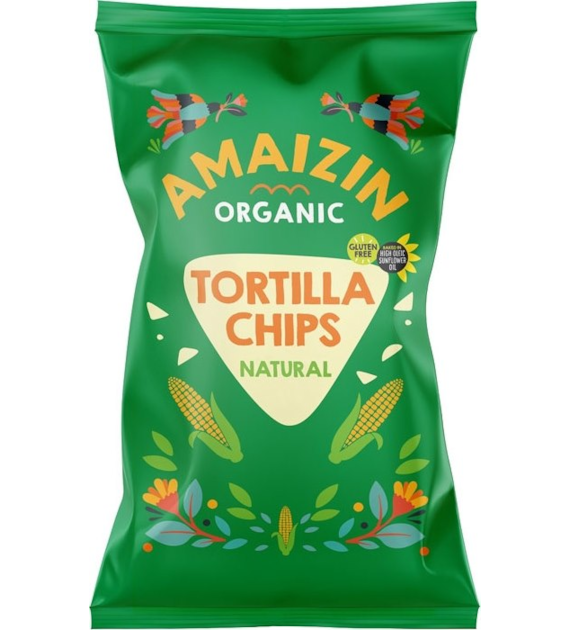 Chipsy kukurydziane tortilla solone bezglutenowe 150g AMAIZIN BIO