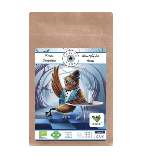 Kawa Brazylijska Sowa Arabica ziarnista 200g ECOBLIK BIO