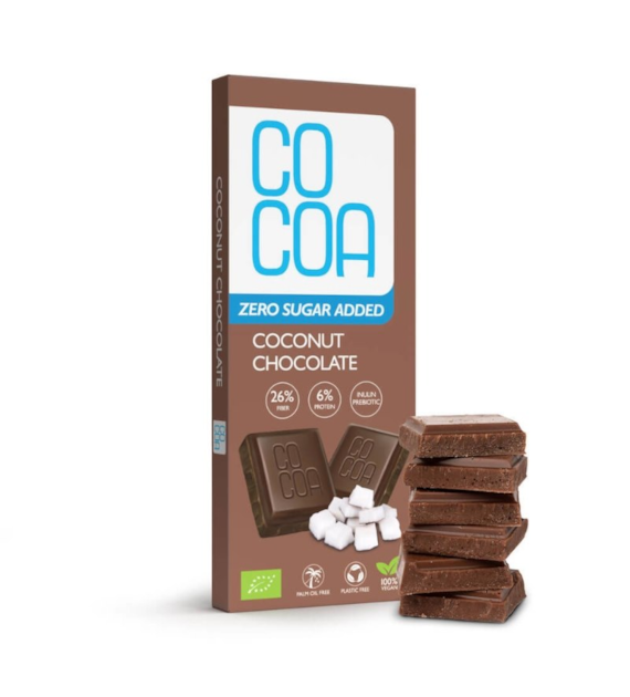 Czekolada kokosowa bez cukru 40g COCOA BIO
