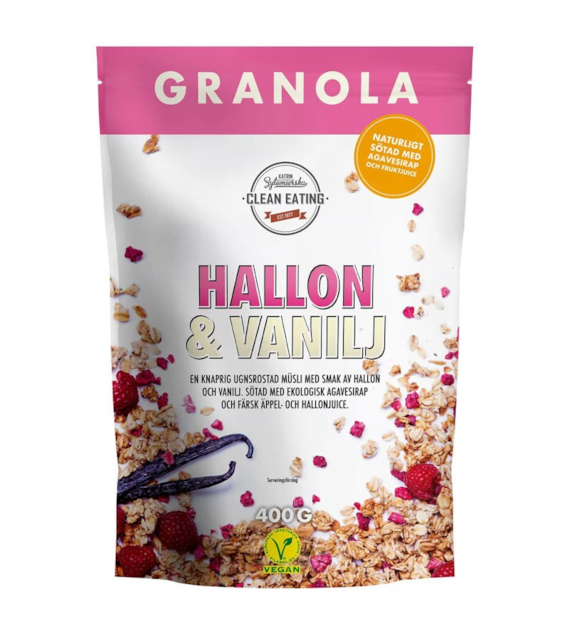 Granola Malina & Wanilia bez cukru 400g CLEAN EATING