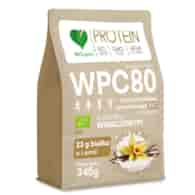 Białko serwatkowe WPC 80 Wanilia bez cukru 345g BEORGANIC BIO - suplement diety - najlepiej spożyć przed: 08.01.2028