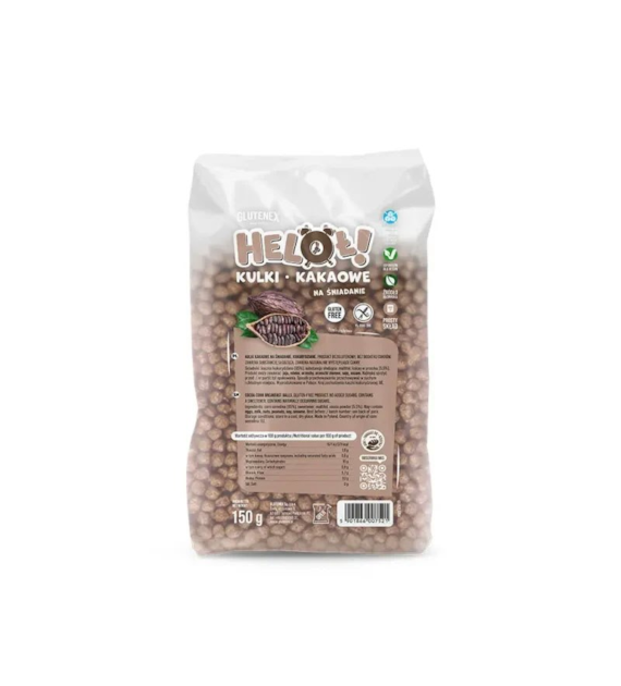 Płatki śniadaniowe HELOŁ czekoladowe bezglutenowe bez cukru 150g GLUTENEX