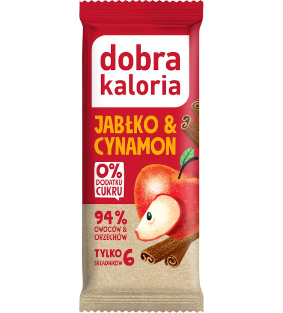 Baton daktylowy jabłko & cynamon bez cukru 35g DOBRA KALORIA