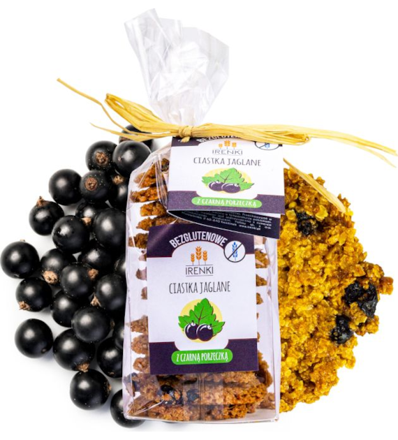 Ciastka jaglane z czarną porzeczką 175g IRENKI