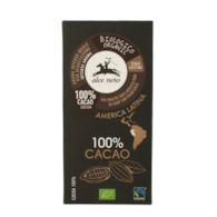 Czekolada gorzka 100% kakao bez cukru 50g ALCE NERO BIO