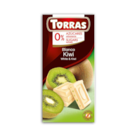 Czekolada biała z kiwi bez cukru 75g TORRAS