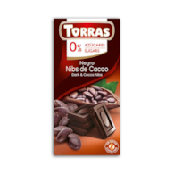 Czekolada gorzka z ziarnami kakao bez cukru 75g TORRAS