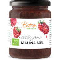 Dżem malinowy 80% słodzony sokiem jabłkowym 260g BATOM BIO