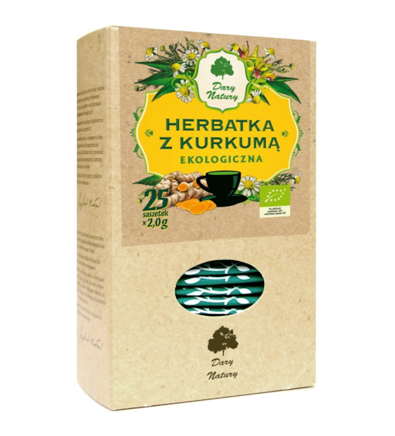 Herbatka Z kurkumą ekspres 25T DARY NATURY BIO - najlepiej spożyć przed: 04.03.2028