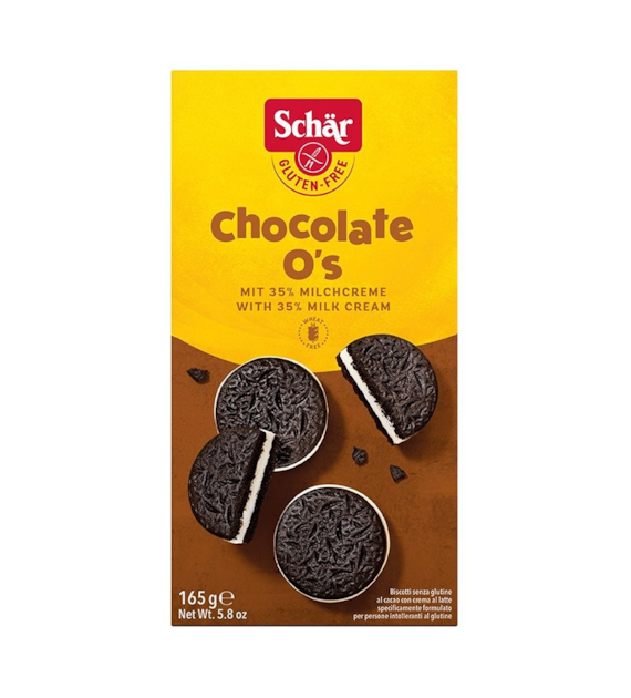 Ciastka markizy kakaowe z mlecznym kremem bezglutenowe 165g SCHAR