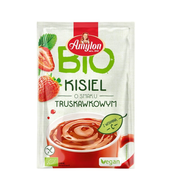 Kisiel truskawkowy bezglutenowy 30g AMYLON BIO