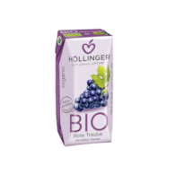 Sok z czerwonych winogron z rurką 200ml HÕLLINGER BIO