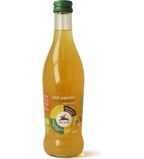 Ocet jabłkowy 5% niefiltrowany 500ml ALCE NERO BIO