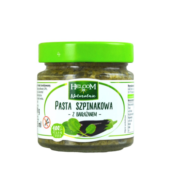 Pasta szpinakowa z bakłażanem 190g HELCOM