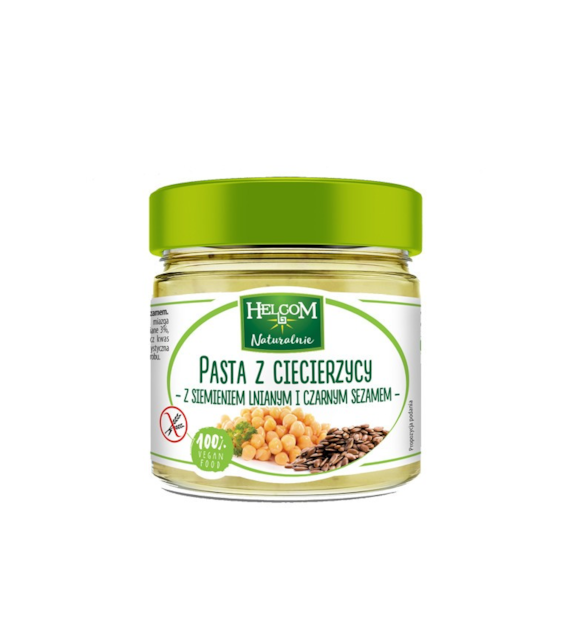 Pasta z ciecierzycy z siemieniem lnianym i czarnym sezamem 190g HELCOM