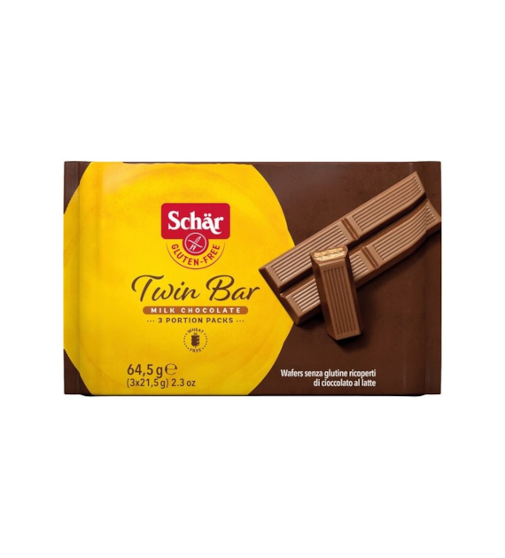 Batoniki wafelki w czekoladzie bezglutenowe 3x21,5g SCHAR