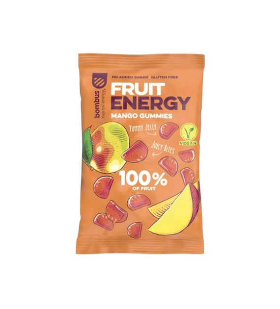 Żelki mango bezglutenowe 100% owoców 35g BOMBUS