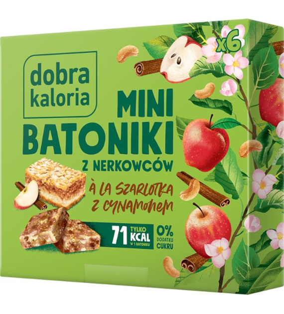 Mini batoniki z nerkowców à la szarlotka z cynamonem bez cukru 102g DOBRA KALORIA