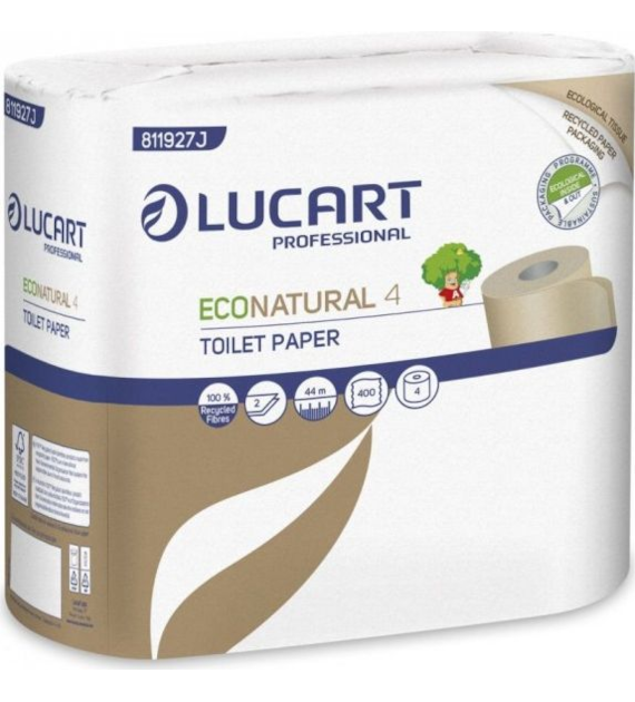 Papier toaletowy 100% z recyklingu 4 rolki LUCART