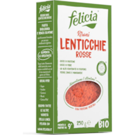 Makaron z czerwonej soczewicy risoni bezglutenowy 250g FELICIA BIO