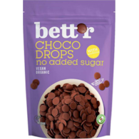 Kropelki dropsy czekoladowe bez cukru 200g BETTR BIO