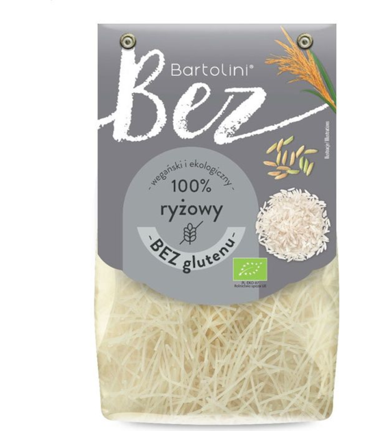 Makaron ryżowy krajanka bezglutenowy 250g BARTOLINI BIO