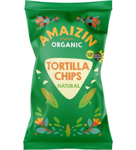 Chipsy kukurydziane tortilla solone bezglutenowe 250g AMAIZIN BIO
