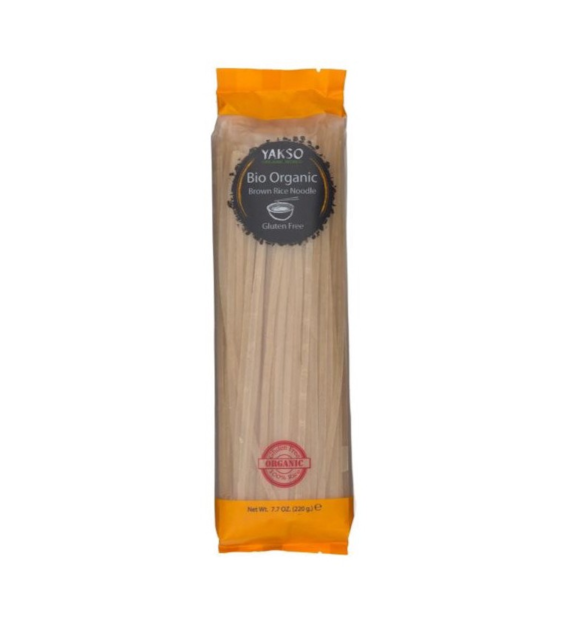 Makaron Noodle z ryżu brązowego bezglutenowy 220g YAKSO BIO