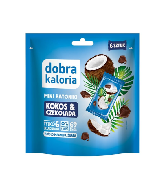 Mini batoniki Kokos & czekolada bez cukru 102g DOBRA KALORIA
