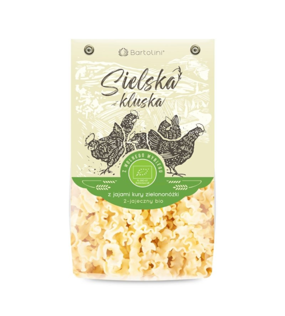 Makaron pszenny z jajami kury zielononóżki fala 250g BARTOLINI BIO