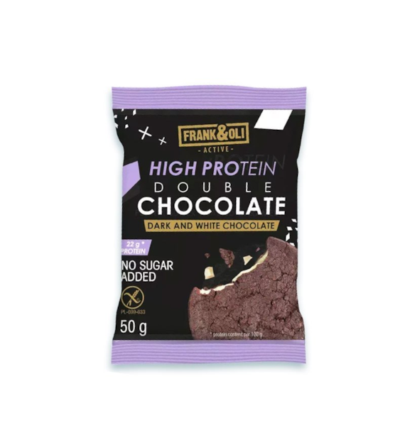 Ciasteczko miękkie proteinowe podwójnie czekoladowe bez cukru 50g FRANK&OLI