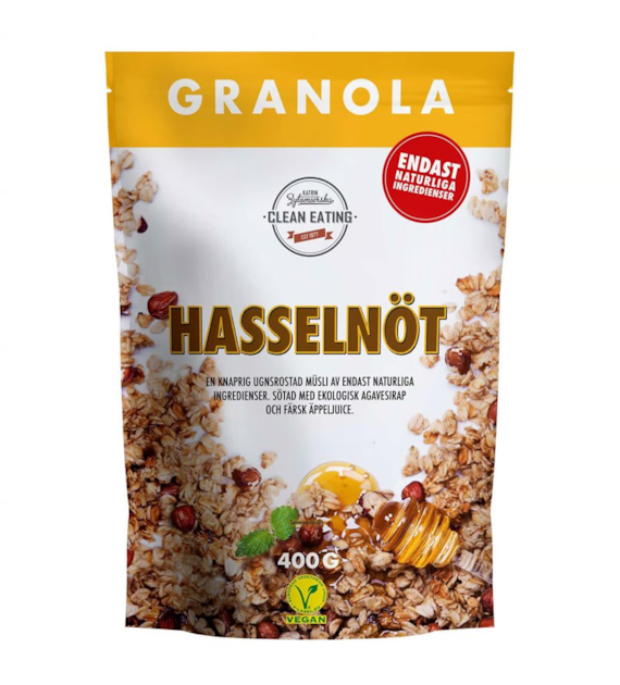 Granola orzechowa z miodem bez cukru 400g CLEAN EATING